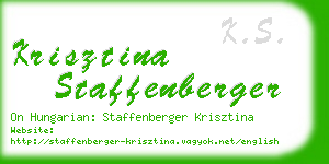 krisztina staffenberger business card